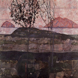 Egon Schiele (Setting sun) Art Poster Print Prints