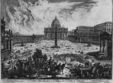Giovanni Battista Piranesi (Vedute with St. Peter and St. Peter's Square in Vatican City) Art Poste Masterprint