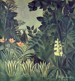 Henri Rousseau (Jungle on the equator) Art Poster Print Masterprint