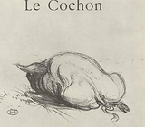 Henri de Toulouse-Lautrec (Illustration to Jules Renard "Histoires naturelles," The pig) Art Poster Masterprint