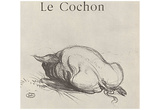 Henri de Toulouse-Lautrec (Illustration to Jules Renard "Histoires naturelles," The pig) Art Poster Posters
