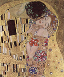 Gustav Klimt (The Kiss, Le Baiser, Detail) Art Poster Print Masterprint