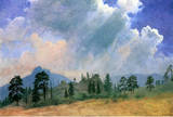 Albert Bierstadt Fir Trees and Storm Clouds Art Print Poster Masterprint