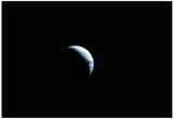 Crescent Earth (View From Space) Art Poster Print Prints