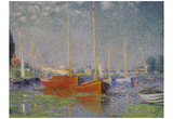 Claude Monet (Red Boats at Argenteuil) Art Poster Print Prints