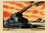 A Battery of Britain's Giant Coastal-Defence Guns WWII War Propaganda Art Print Poster Masterprint