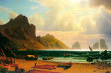 Albert Bierstadt Marina Piccola Capri Art Print Poster Masterprint