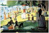 Georges Seurat (A Sunday Afternoon on the Island of La Grande Jatte) Art Poster Print Pôsters Georges Seurat (A Sunday Afternoon on the Island of La Grande Jatte) Art Poster Print Pôsters