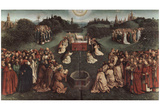 Hubert van Eyck (Ghent altar altar of the Mystic Lamb, main board, Scene One: The Adoration of the Print