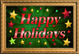 Happy Holidays Faux Framed Poster Masterprint