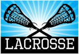 Lacrosse Blue Sports Poster Print Posters