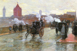 Childe Hassam Clearing Sunset Berkeley Street and Columbus Avenue Art Print Poster Masterprint