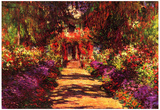 Claude Monet Path in Monet's Garden in Giverny Art Print Poster Posters