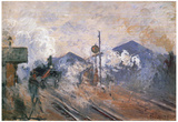 Claude Monet (Train Tracks at the Saint-Lazare Station) Art Poster Print Prints