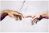 Michelangelo (Creation of Adam, Inset) Art Poster Print Photo