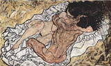 Egon Schiele (The Embrace (The Lovers)) Art Poster Print Masterprint
