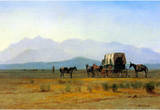 Albert Bierstadt The Stagecoach in the Rockies Art Print Poster Masterprint