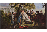 Francis Hayman - A Scene from Shakespeare's As You Like It, Art Poster Print Poster