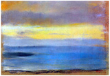 Edgar Degas Coastal Strip at Sunset Art Print Poster Posters