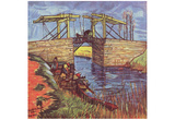 Vincent Van Gogh (Le Pont de l'Anglois) Art Poster Print Posters