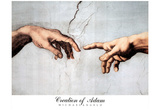 Michaelangelo Creation Of Adam 2 Art Print POSTER Prints