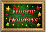 Happy Holidays Faux Framed Poster Poster