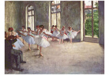 Edgar Germain Hilaire Degas (Ballet rehearsal) Art Poster Print Prints