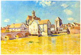 Alfred Sisley Bridge of Moret in Morning Sun Art Print Poster Print