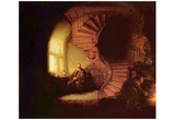 Rembrandt Harmensz. van Rijn (The philosopher) Art Poster Print Posters