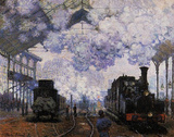 Claude Monet (La Gare St-Lazare, Arrival of a Train) Art Poster Print Prints