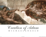 Creation of Adam (Full) Michaelangelo ART PRINT POSTER Masterprint