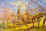 Alfred Sisley An Orchard in Spring Art Print Poster Masterprint