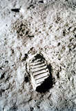 Moon Landing Footprint Archival Photo Poster Print Masterprint