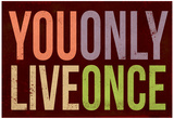 You Only Live Once Art Print Poster Print