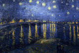 Vincent Van Gogh (Starry Night Over the Rhone) Starlight Art Poster Print Masterprint