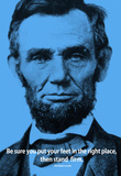 Abraham Lincoln Stand Firm iNspire Quote Poster Masterprint