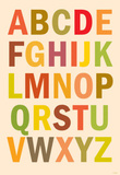 Alphabet (List) Art Poster Print Masterprint