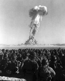 Atomic Bomb Test (Soldiers) Art Poster Print Masterprint