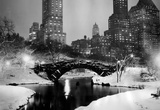 New York City Central Park in Snow 1953 Archival Photo Poster Masterprint