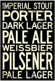 Beer Types and Styles Art Print Poster Prints
