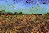Vincent Van Gogh Workers in The Green Vineyard Art Print Poster Masterprint