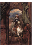 Anthony van Dyck (Portrait of Charles I, King of England, on horseback with his equerry St. Antoine Posters