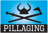 Pillaging Blue Poster Print Prints
