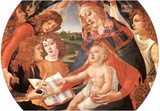 Sandro Botticelli Maria with Christ Child and Five Angels Art Print Poster Masterprint