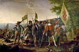 John Vanderlyn Landing of Columbus Art Print Poster Masterprint