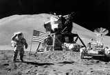 Moon Landing Salute Black White Archival Photo Poster Print Masterprint