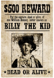Billy The Kid Western Wanted Sign Print Poster Print