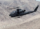Military Helicopter (Over Desert) Art Poster Print Photo