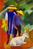 August Macke Children with Goat Art Print Poster Masterprint