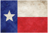 Texas Flag Distressed Art Print Poster Posters